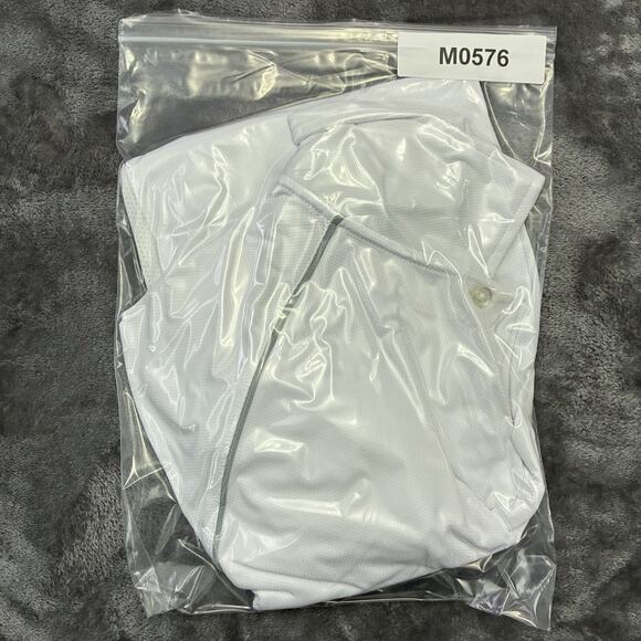 Alo Mens Polo Size 2XL White Golf Coolfit Performance Short Sleeve Breathable - Picture 9 of 9